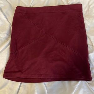 Suede like mini skirt